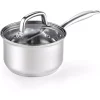 Cookware Cook N Home 2 Qt. Stainless Steel Sauce Pan With Glass Lid