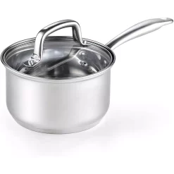 Cookware Cook N Home 2 Qt. Stainless Steel Sauce Pan With Glass Lid