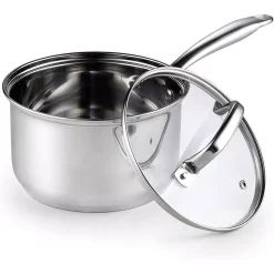 Cookware Cook N Home 3 Qt. Stainless Steel Sauce Pan With Glass Lid -Home Accents shop cook n home sauce pans 02608 1f 1000
