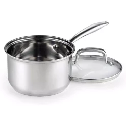 Cookware Cook N Home 3 Qt. Stainless Steel Sauce Pan With Glass Lid -Home Accents shop cook n home sauce pans 02608 4f 1000