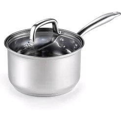 Cookware Cook N Home 3 Qt. Stainless Steel Sauce Pan With Glass Lid