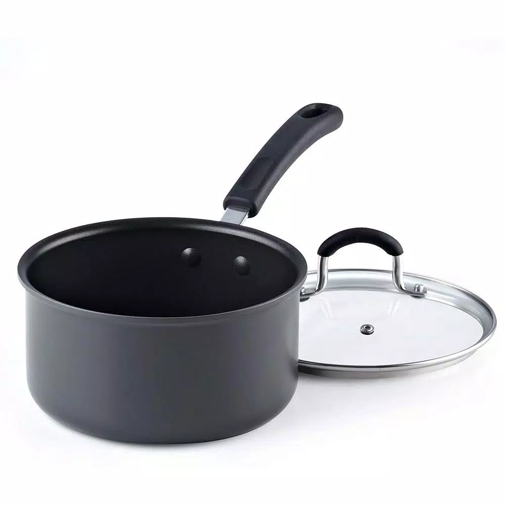 Cookware Cook N Home 02633 2.5 Qt./18CM, Black Hard Anodized Nonstick Saucepan 6 Cookware Cook N Home 02633 2.5 Qt./18CM, Black Hard Anodized Nonstick Saucepan - Image 4
