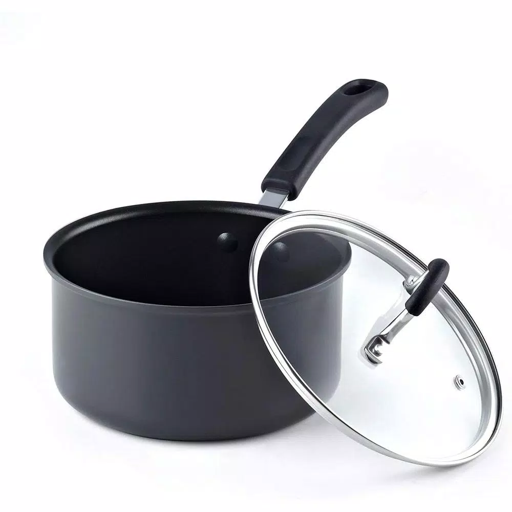 Cookware Cook N Home 02633 2.5 Qt./18CM, Black Hard Anodized Nonstick Saucepan 5 Cookware Cook N Home 02633 2.5 Qt./18CM, Black Hard Anodized Nonstick Saucepan - Image 3