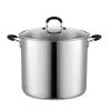 Cookware Cook N Home 12 Qt. Stainless Steel Stock Pot In Black And Stainless Steel With Glass Lid -Home Accents shop cook n home stock pots 02441 64 1000