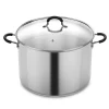 Cookware Cook N Home 20 Qt. Stainless Steel Stock Pot With Glass Lid -Home Accents shop cook n home stock pots nc 00335 64 1000