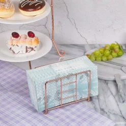 Countertop Storage Creative Home Copper Plated Metal Napkin Holder Kitchen Table Tissue Dispenser, 5-1/2 X 3-1/4″ X 4-3/8″ H -Home Accents shop copper creative home napkin holders 50235 31 1000