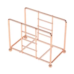 Countertop Storage Creative Home Copper Plated Metal Napkin Holder Kitchen Table Tissue Dispenser, 5-1/2 X 3-1/4″ X 4-3/8″ H
