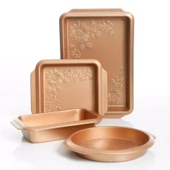 Gibson Home Richmound 4-Piece Nonstick Carbon Steel Bakeware Set -Home Accents shop copper gibson home bakeware sets 985101005m 4f 1000