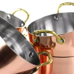 Cookware Gibson Home Rembrandt 0.5 Qt. Round Stainless Steel Dutch Oven In Copper 6-Pack -Home Accents shop copper gibson home dutch ovens braisers 985106010m 4f 1000