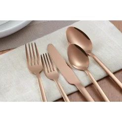 Home Decorators Collection Brenner 20-Piece Stainless Steel With Copper Finish Flatware Set (Service For 4) -Home Accents shop copper home decorators collection flatware sets ks6612 20p pvd 1f 1000