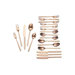 Home Decorators Collection Brenner 20-Piece Stainless Steel With Copper Finish Flatware Set (Service For 4) -Home Accents shop copper home decorators collection flatware sets ks6612 20p pvd c3 1000