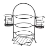 Serveware Creative Home 3-Tier Black Buffet Caddy Serving Rack With 2-Detachable Napkin Flatware Holders 1 Serveware Creative Home 3-Tier Black Buffet Caddy Serving Rack With 2-Detachable Napkin Flatware Holders -Home Accents shop creative home cake stands tiered cake stands 50273 64 1000