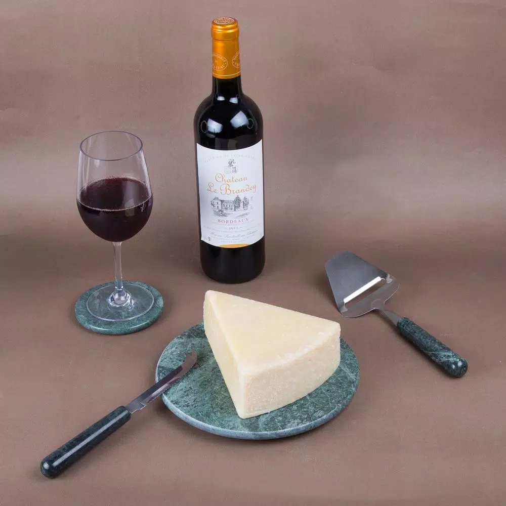 Serveware Creative Home Stainless Steel Cheese Cutter Slicer And Cheese Knife With Natural Green Marble Handle (Set Of 2) 5 Serveware Creative Home Stainless Steel Cheese Cutter Slicer And Cheese Knife With Natural Green Marble Handle (Set Of 2) - Image 3