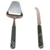 Serveware Creative Home Stainless Steel Cheese Cutter Slicer And Cheese Knife With Natural Green Marble Handle (Set Of 2) 2 Serveware Creative Home Stainless Steel Cheese Cutter Slicer And Cheese Knife With Natural Green Marble Handle (Set Of 2) -Home Accents shop creative home cheese board sets 33133 64 1000
