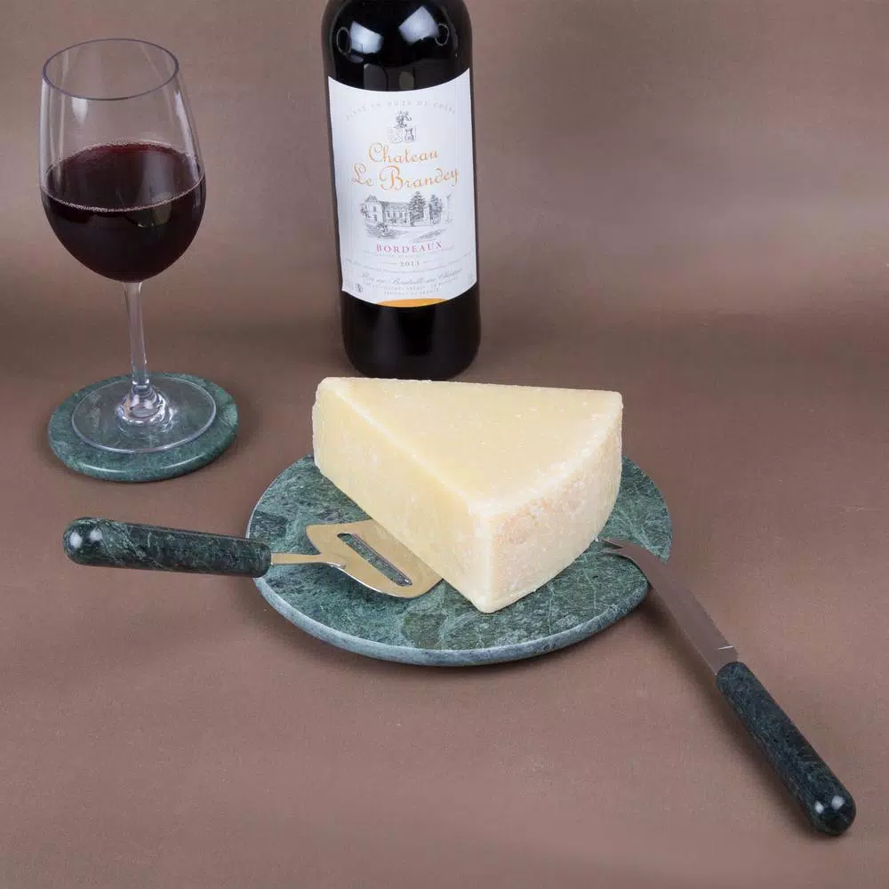 Serveware Creative Home Stainless Steel Cheese Cutter Slicer And Cheese Knife With Natural Green Marble Handle (Set Of 2) 8 Serveware Creative Home Stainless Steel Cheese Cutter Slicer And Cheese Knife With Natural Green Marble Handle (Set Of 2) - Image 6