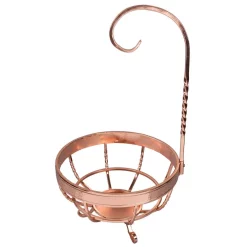 Countertop Storage Creative Home Deluxe Copper Plated Wrought Iron Fruit Basket Banana Grapes Hanger And Fruit Bowl
