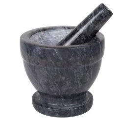 Kitchen Gadgets & Tools Creative Home 5-1/4 In. Natural Black Marble Mortar And Pestle Set With Kitchen Spices, Herbs, Grinder -Home Accents shop creative home mortars pestles 74991 31 1000