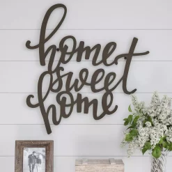 Wall Signs Lavish Home “Home Sweet Home” Metal Cutout Sign -Home Accents shop dark brown lavish home wall signs hw0200053 31 1000