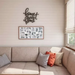 Wall Signs Lavish Home “Home Sweet Home” Metal Cutout Sign -Home Accents shop dark brown lavish home wall signs hw0200053 fa 1000