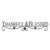 Wall Signs Lavish Home “Thankful And Blessed” Metal Cutout Sign -Home Accents shop dark brown lavish home wall signs hw0200061 64 1000