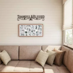 Wall Signs Lavish Home “Thankful And Blessed” Metal Cutout Sign 16 Wall Signs Lavish Home “Thankful And Blessed” Metal Cutout Sign -Home Accents shop dark brown lavish home wall signs hw0200061 76 1000