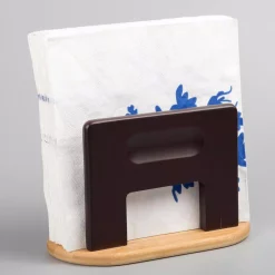 Countertop Storage Creative Home Stained Natural Bamboo Espresso Napkin Holder Tabletop Tissue Dispenser -Home Accents shop espresso creative home napkin holders 73419 1f 1000