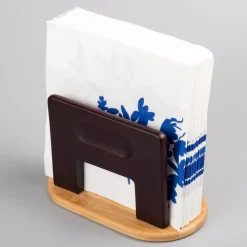 Countertop Storage Creative Home Stained Natural Bamboo Espresso Napkin Holder Tabletop Tissue Dispenser -Home Accents shop espresso creative home napkin holders 73419 4f 1000