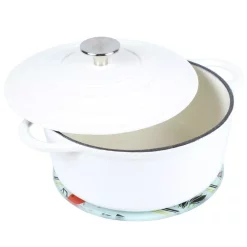 Serveware Creative Home 8 In. Diam. Round Tempered Glass Trivet With Flower Pattern 12 Serveware Creative Home 8 In. Diam. Round Tempered Glass Trivet With Flower Pattern -Home Accents shop flower pattern creative home cheese board sets 01059 44 1000