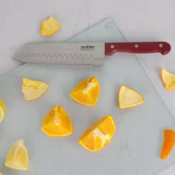 Serveware Home Basics Frosted Glass Cutting Board -Home Accents shop frosted home basics cheese board sets cb45576 44 1000