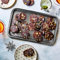 Bakeware Gibson Home Country Kitchen Silver Embossed Carbon Steel 15 In. Cookie Sheet -Home Accents shop gibson home baking sheets 985105983m 1f 1000