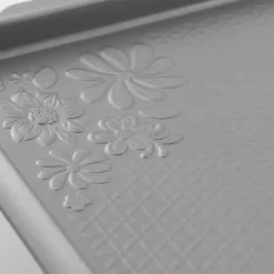 Bakeware Gibson Home Country Kitchen Silver Embossed Carbon Steel 15 In. Cookie Sheet -Home Accents shop gibson home baking sheets 985105983m 4f 1000