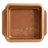 Bakeware Gibson Home Country Kitchen 8 In. Square Copper Embossed Carbon Steel Bake Pan