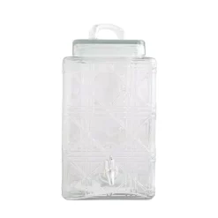 Serveware Gibson Home Jewelite 320 Oz. Clear Glass Drink Dispenser With Silver Spigot