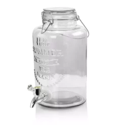 Serveware Gibson Home Bayfront Summer 2.6 Qt. Glass Drink Dispenser For Cold Drinks