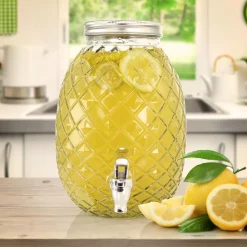 Gibson Home 1.2 Gal. Clear Glass Drink Dispenser Beverage Serveware In Pineapple Shape -Home Accents shop gibson home beverage dispensers 985112682m 31 1000