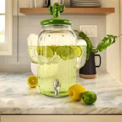 Serveware Gibson Home Cactus Cooler 1.3 Gal. Glass Drink Dispenser -Home Accents shop gibson home beverage dispensers 985112685m 31 1000