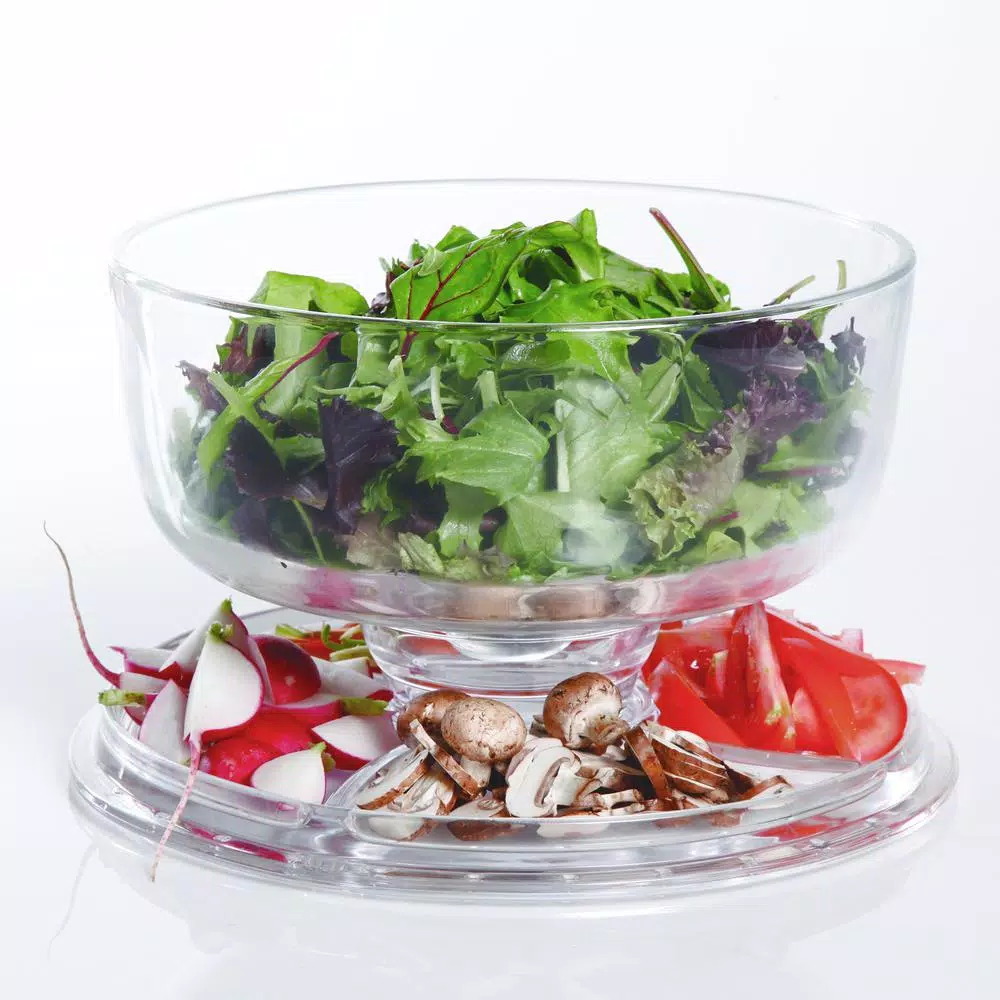 Serveware Gibson Home Great Foundations 2-Piece Multi-Functional Glass Cake Stand With Dome 5 Serveware Gibson Home Great Foundations 2-Piece Multi-Functional Glass Cake Stand With Dome - Image 3