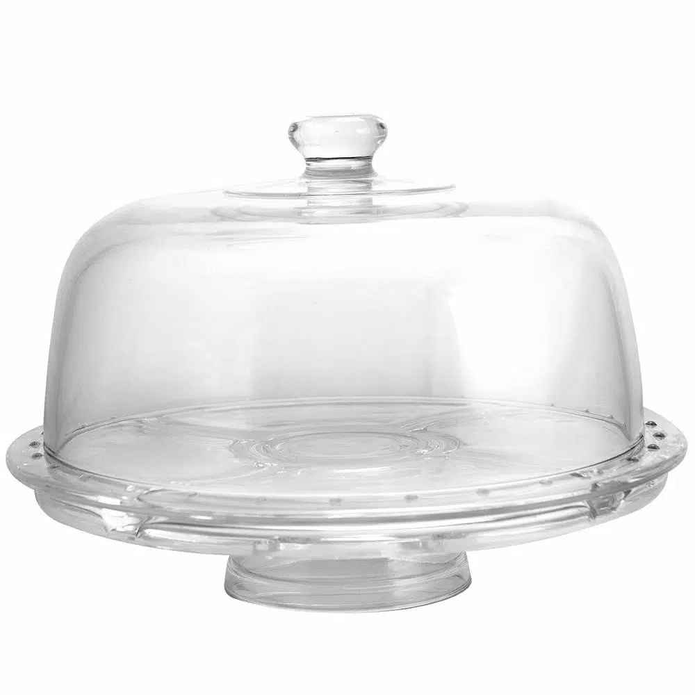 Serveware Gibson Home Great Foundations 1-Tier Clear Glass Cake Stand 3 Serveware Gibson Home Great Foundations 1-Tier Clear Glass Cake Stand