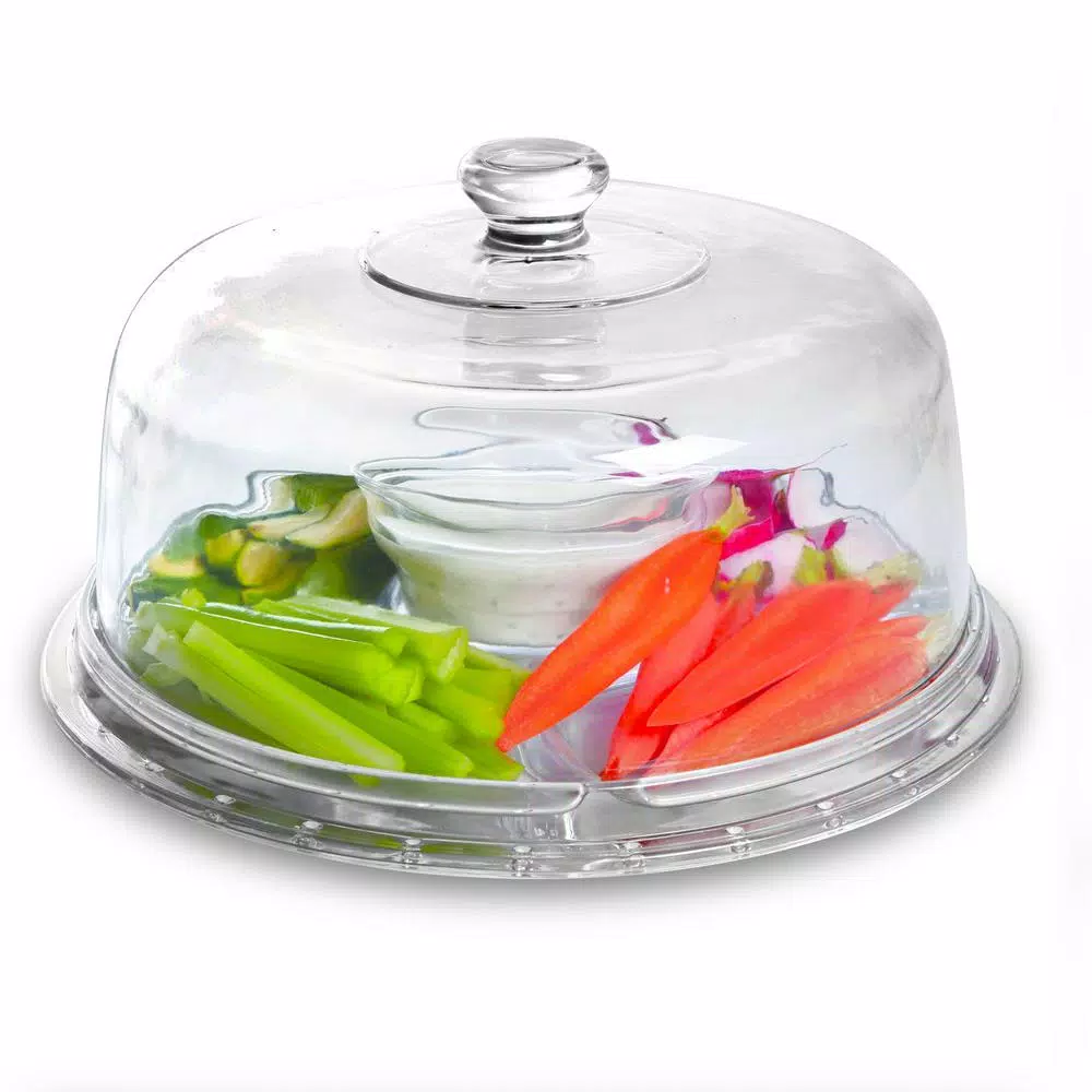 Serveware Gibson Home Great Foundations 1-Tier Clear Glass Cake Stand 9 Serveware Gibson Home Great Foundations 1-Tier Clear Glass Cake Stand - Image 7