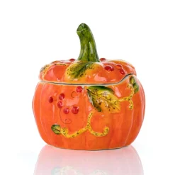 Countertop Storage Gibson Home Stoneware Pumpkin Cookie Jar In Orange With Lid -Home Accents shop gibson home cookie jars 985114251m 66 1000