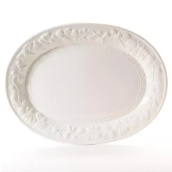 Serveware Gibson Home Fruitful White Durastone Platter