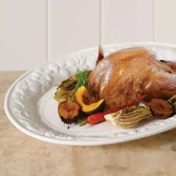 Serveware Gibson Home Fruitful White Stoneware Platter 7 Serveware Gibson Home Fruitful White Stoneware Platter -Home Accents shop gibson home platters 985110156m 4f 1000