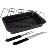 Cookware Gibson Home Reilly 4-Piece Non-Stick Carbon Steel Roaster Set