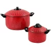 Cookware Gibson Home Casselman 4-Piece Steel Nonstick Pasta Pot Set In Red Speckle
