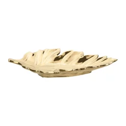Decorative Trays Home Decorators Collection Gold Ceramic Decorative Leaf Tray
