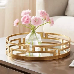 Decorative Trays Home Decorators Collection Home Decorators Collection Gold Metal Decorative Round Mirror Tray -Home Accents shop gold home decorators collection decorative trays p170318xx 40 1000