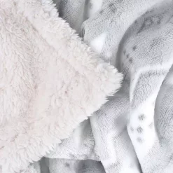 Throw Blankets Lavish Home Snow Flakes Fleece Sherpa Throw 8 Throw Blankets Lavish Home Snow Flakes Fleece Sherpa Throw -Home Accents shop gray lavish home throw blankets 61 00004 f 40 1000