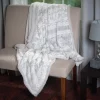 Throw Blankets Lavish Home Snow Flakes Fleece Sherpa Throw -Home Accents shop gray lavish home throw blankets 61 00004 f 64 1000