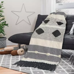 Throw Blankets LR Home Symmetry Gray Geometric Cotton Throw Blanket 9 Throw Blankets LR Home Symmetry Gray Geometric Cotton Throw Blanket -Home Accents shop gray lr home throw blankets throw80168mlt4250 31 1000