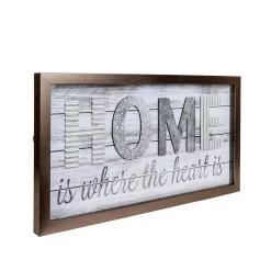 Wall Signs Pinnacle Home Is Where The Heard Is Wood Plank Decorative Sign -Home Accents shop gray pinnacle wall signs 1805 3705 4f 1000